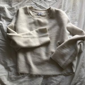 Cropped White Sweater
